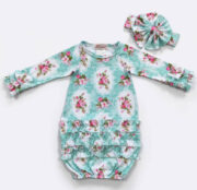 Newborn Baby Girl Gown with matching Headband - Image 17