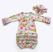 Newborn Baby Girl Gown with matching Headband - Image 13